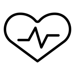 Poster - Heart doctor icon. Outline heart doctor vector icon for web design isolated on white background