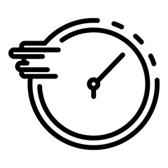 Poster - Upload speed internet icon. Outline upload speed internet vector icon for web design isolated on white background