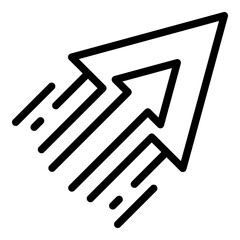 Poster - Speed growth icon. Outline speed growth vector icon for web design isolated on white background