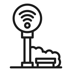 Poster - Wifi zone icon. Outline wifi zone vector icon for web design isolated on white background