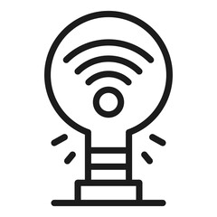 Poster - Wifi network icon. Outline wifi network vector icon for web design isolated on white background