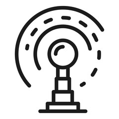 Poster - Wifi signal icon. Outline wifi signal vector icon for web design isolated on white background