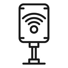 Poster - Wlan access icon. Outline wlan access vector icon for web design isolated on white background