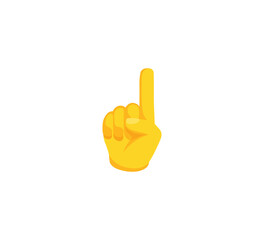 Finger up emoji gesture vector isolated icon illustration. Finger up gesture icon