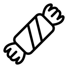 Poster - Sweet candy icon. Outline sweet candy vector icon for web design isolated on white background