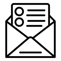Poster - Envelope school icon. Outline envelope school vector icon for web design isolated on white background