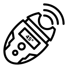 Poster - Electric thermometer icon. Outline electric thermometer vector icon for web design isolated on white background