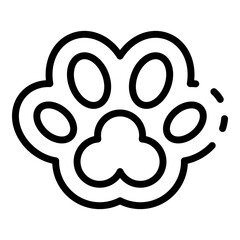 Poster - cat print icon. outline cat print vector icon for web design isolated on white background