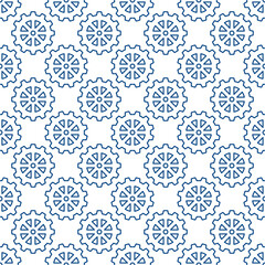 Aufkleber - Vector seamless geometric pattern with Cog Wheels