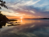 Fototapeta Fototapety pomosty - Sunset on the lake