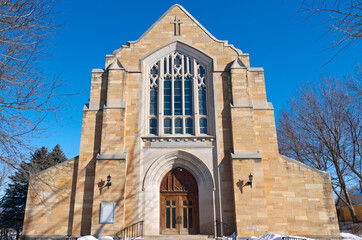 Wall Mural - entrance and facade of landmark saint paul church