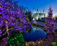 The Mormon Temple, During The Festival Of Lights, In Kensington, Maryland