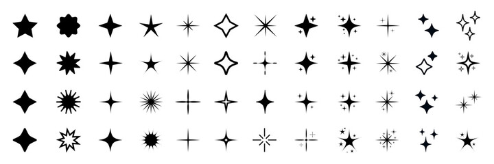 stars set icons. rating star signs collection – vector for stock