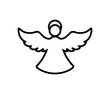 © Назарій - angel line icon. christmas and religion symbols. isolated vector image