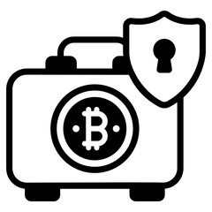 Poster - 
Editable vector of coin with wallet, crypto wallet 
