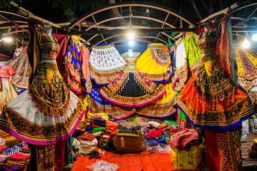 Colorful handicrafts for sale in Law Garden. Ahmedabad