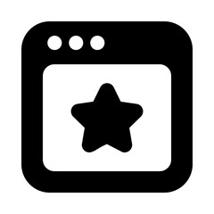 Wall Mural - 
Star on web page, favorite website icon
