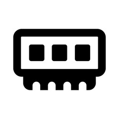 
Trendy vector style of a RAM, random access memory 
