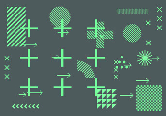 Poster - Abstract futuristic sci-fi background with geometric minimal composition of bold forms and shapes.