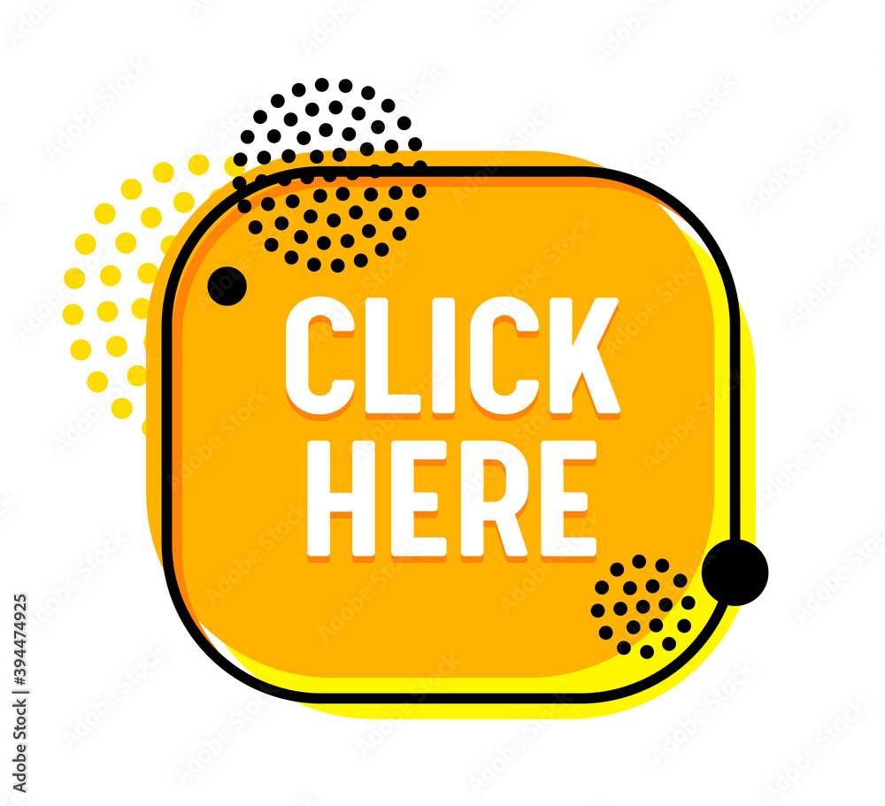 Click Here Banner with Abstract Design Elements, Promotion, Button to ...