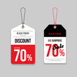 Black Friday sale promotion and special offer discount price tag label