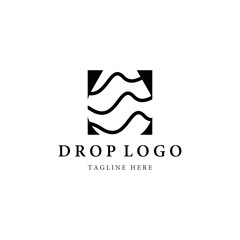 Wall Mural - Drop logo template vector