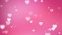 Full Frame Shot Of White Heart Shapes Against Pink Background