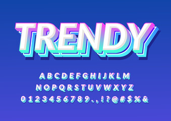 Fototapete - Retro gold metallic font alphabet. Custom typeface template. Font style effect