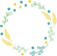  ナチュラルな植物のリング素材