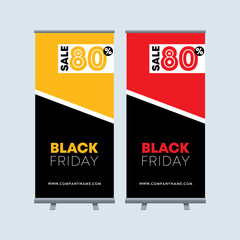Wall Mural - black friday x banner. roll up banner design template, vertical, abstract background, pull up design