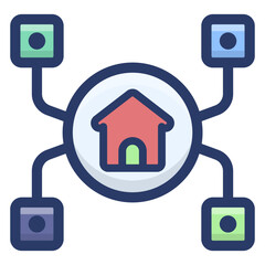 Wall Mural - Home Network Vector 