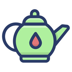 Poster - Teapot Flat Vector 