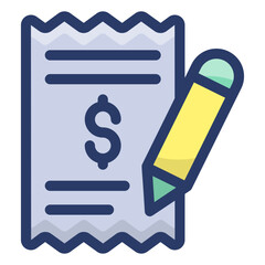 Sticker - Payment Invoice Vector 