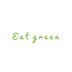 Wall Mural - ''Eat green'' Lettering