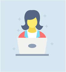 Canvas Print - Female Employee Avatar