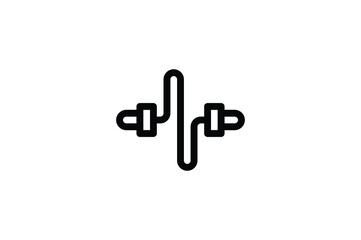 Poster - Gym Outline Icon - Jumping Rope