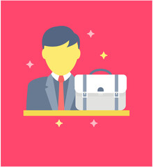 Canvas Print - Professional Businessman Vector 