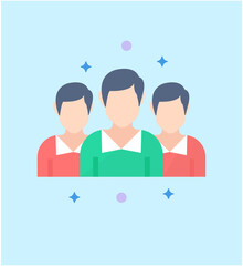 Canvas Print - Professional Participants Vector 