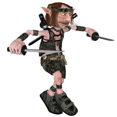 Poster - 3d render of a toon fantasy figure