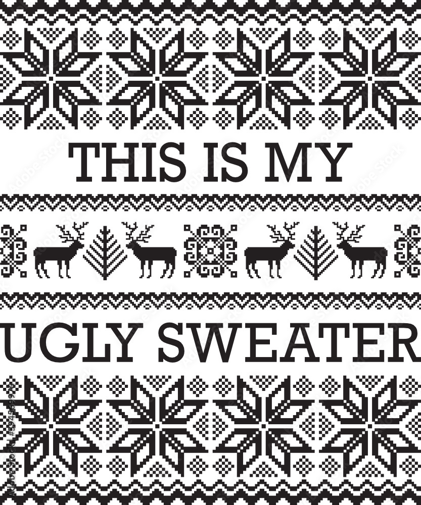 stock-vektorgrafik „this is my ugly christmas sweater svg cut file