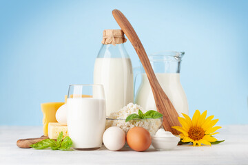 Canvas Print - Various dairy products