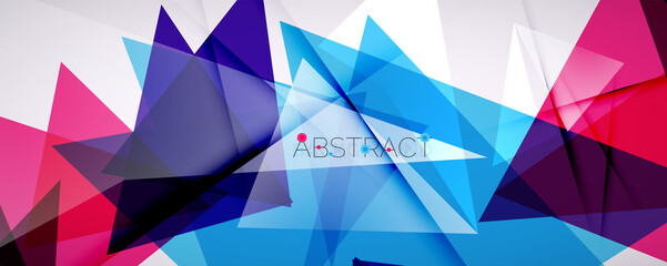 Geometric abstract background. Color triangle shapes. Vector illustration for covers, banners, flyers and posters and other designs