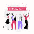 © dmitrymoi - Happy men and women celebrating Birthday Party