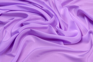 Wall Mural - Beautiful smooth elegant wavy violet or purple fabric texture, abstract background for design.
