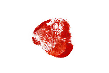 Poster - bloody fingerprint isolated on a white background