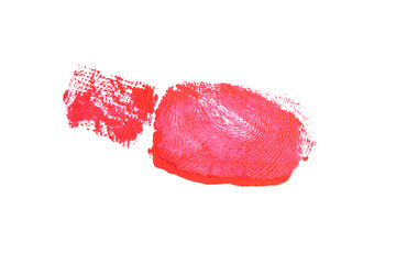 Poster - bloody fingerprint isolated on a white background