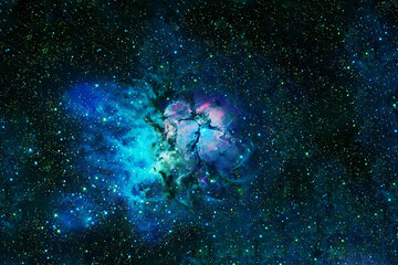 Wall Mural - Colored beautiful galaxy. Elements of this image furnished by NASA