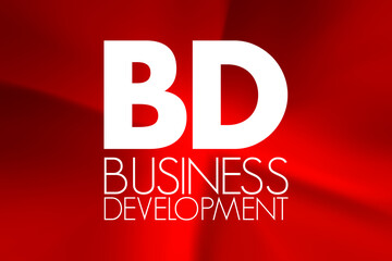 Poster - BD - Business Development acronym, business concept background