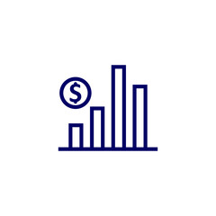 Stats Money logo design vector template, Business logo design concept, Icon symbol