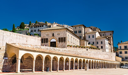 Sticker - Cityscape of Assisi. UNESCO world heritage in Italy